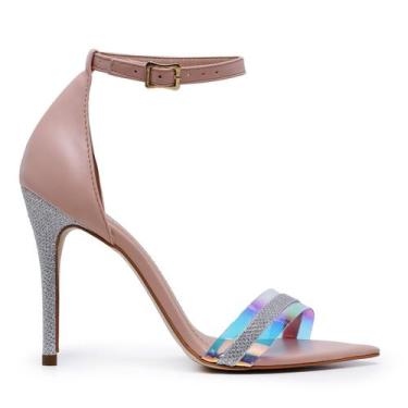 Imagem de Sandália VL Vegas Tiras Cristal Salto Fino Salto Strass 10cm - Vitória