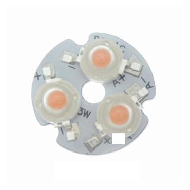 Imagem de 10 peças 1W-36W placa de base de alumínio redonda instalação dissipador de calor 1W diodos LED de alta potência espectro branco quente branco quente vermelho verde azul (3W 23 mm, ciano 490 nm)