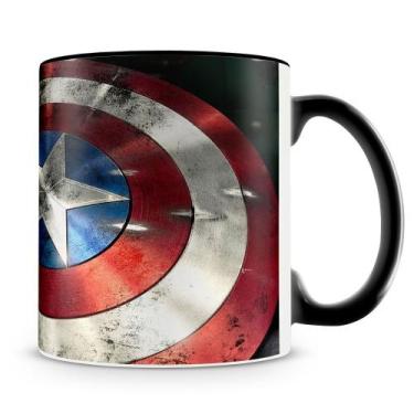 Imagem de Caneca Escudo Capitão América - Presente Perfeito para Fãs da Marvel -