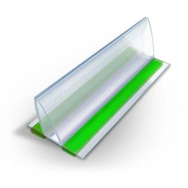 Imagem de Perfil Plástico Fixa Placa 30 cm 6 unds com Fita Dupla Face para Fixaç