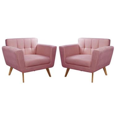 Imagem de Conjunto 2 Poltronas Bruna Moderna Decoração Sala Recepção Bella Decor