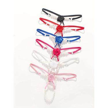 Imagem de KIT 6 Calcinhas Fio Dental com e Pérolas ElaShopp