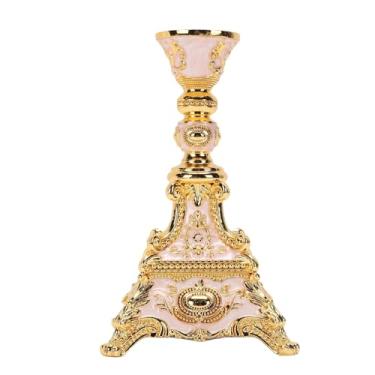 Imagem de Zerodis Suporte de Vela Elegante, Peça Central de Mesa Rústica de Liga de Zinco Com Base Robusta Estilo retrô Suporte de Vela Decorativo para Exibição de Mesa de Natal de Casamento