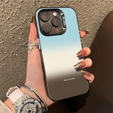 Imagem de MVVKKY Capa de celular prateada fosca com gradiente de luxo para Samsung A15 4G (para Samsung A15 4G/1)