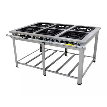 Imagem de Fogão Industrial 6 Bocas Venâncio Baixa Pressão com Espera para Forno MI6