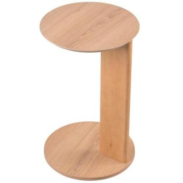 Imagem de Mesa Lateral Para Sala De Estar Pés Madeira Bulat A03 Hanover Roble - 