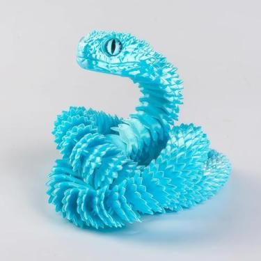 Imagem de Modelo de animal impresso em 3D Snake Viper Pearl Blue - Marca Própria