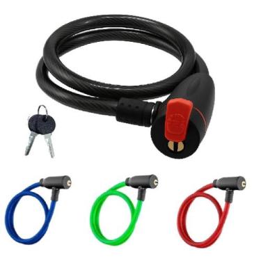 Imagem de Cadeado trava bicicleta espiral moto corrente estepe - Multicoisa da P