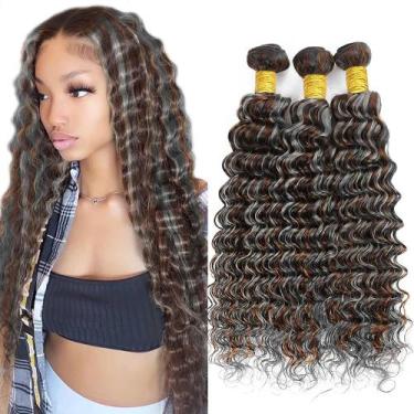 Imagem de Pacotes de cabelo Biottihair Highlight Human Hair Ombre Grey