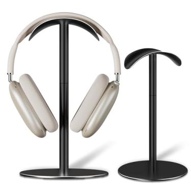 Imagem de ANSHAWTIY Aluminum Alloy Headphone Stand for Desk Compatible with Xbox One PS5 PS4 PC Game Telephone Headsets,Desk Earphone Stand,Gaming Headphones Shelf,Space-Saving & Easy to Store(Black)
