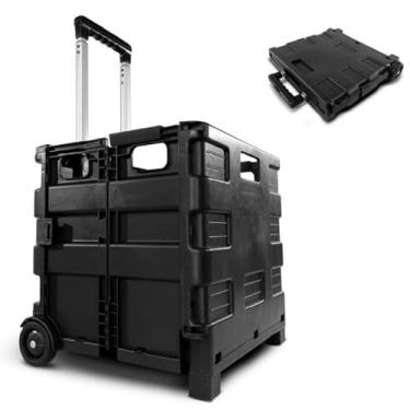 Imagem de Carrinho Dobrável Multiuso Portátil Vira Maleta Cesto Feira suporta 35kg 25kg 20kg(25KG 38 * 36 * 33cm)