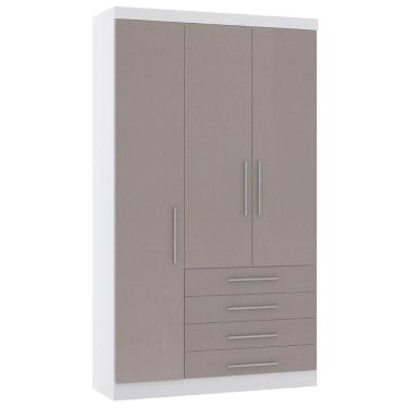 Imagem de Guarda Roupa Modulado 134,50cm 2 Portas De Correr Alpes Luciane Móveis Branco Pf Com Verde Pf