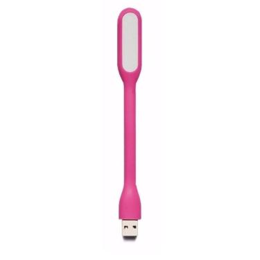 Imagem de Mini Luminária Led Notebook Pc Usb Flexível Leitura Rosa