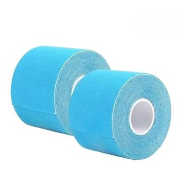 Imagem de Bandagem Elastica, Kit 2 Fita Bandagem Elástica Adesiva 5cm X 5m,Alivia A Dor Tape Fisioterapia(Kit 2 azul)