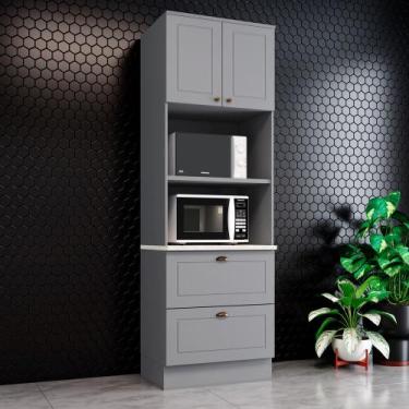 Imagem de Paneleiro Torre Quente 2 Portas 2 Gavetas em MDF Americana C351 Henn, 