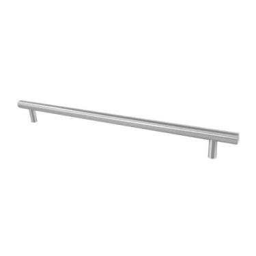 Imagem de Puxador Barra Acetinado Sem Friso Alumínio 0210 Pauma, 256 mm