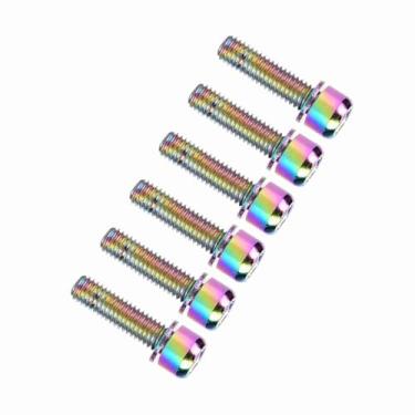 Imagem de Cryfokt Parafuso de Bicicleta de Aço de Qualidade, Parafuso de Rack de Bicicleta Profissional para Ciclistas, 6 Peças M5x25mm para Suporte de Poste de (#2)