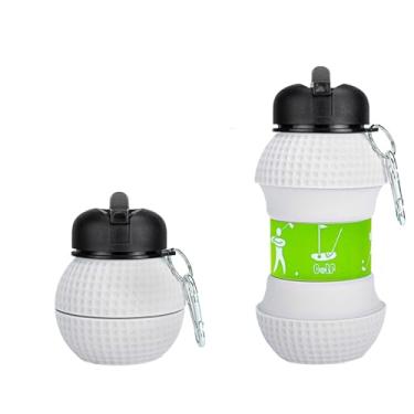 Imagem de Garrafa de água para esportes ao ar livre Copo dobrável de silicone Copo de água criativo para estudantes portátil à prova de gotas e vazamentos Copo infantil Garrafa de futebol de alta temperatura