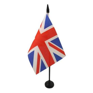 Imagem de Bandeira de Mesa Reino Unido 14x21 cm com Pedestal Decorativo - no-bra