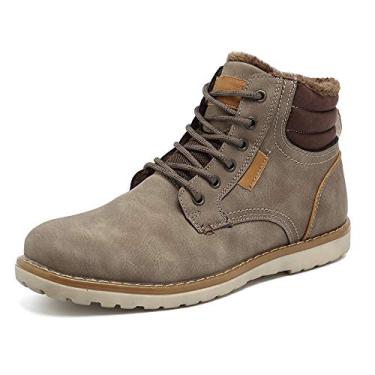 Imagem de Bota de caminhada masculina Quicksilk EYUSHIJIA impermeável para neve, Light Gray-fur Lining, 7