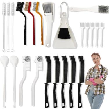 Imagem de Conjunto de 23 ferramentas de limpeza doméstica com escova de limpeza de fendas, escova de garrafa, escova de limpeza de palha, escova de limpeza pequena, escovas de arame, panela de poeira e conjunto