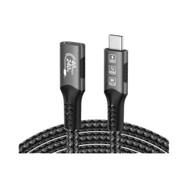 Imagem de Cabo USB4 Tipo C 8K 40Gbps 240W PD3.1 QC4.0 Carregamento Rápido Transf