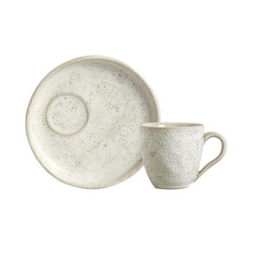 Imagem de Conjunto com 6 Xícaras De Café Orgânico 70ml com 6 Pires Descentraliza