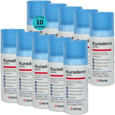 Imagem de Kuraderm Prata 100ml Kit Com 10 unidades - Konig