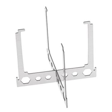 Imagem de Suporte resistente para fogão a álcool para acampamento para cozimento rápido | Suporte transversal de aço inoxidável ultraleve | para entusiastas de mochila e culinária ao ar livre