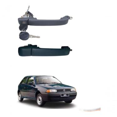 Imagem de Par Maçanetas Preto Diant C/ Chave Gol Parati G2 96 A 01 - Un / 2 [f103]