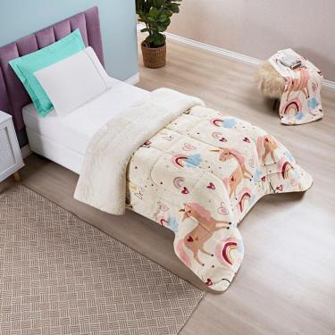 Imagem de Coberdrom Bouti Kids Solteiro 01 Peça Manta Alta 150g - Unicórnio