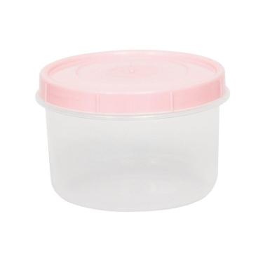 Imagem de Pote Com Tampa Rosca Redondo 1,25l Plasvale Rosa