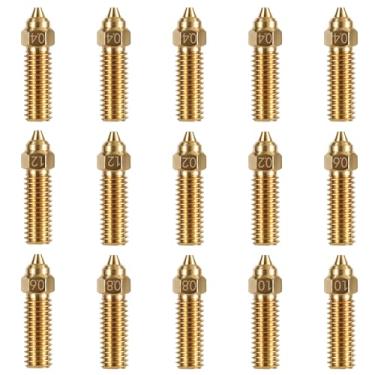 Imagem de Kit de 15 bocais de latão, kit de bicos K1 para kit de bicos de impressora 3D Creality, peças de impressora e acessórios para K1, K1 Max