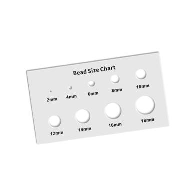Imagem de Whtkoph Régua Medidora de Miçangas, Círculo Redondo, Gabarito, Régua Portátil de Acrílico para Medir Miçangas E Pedras.