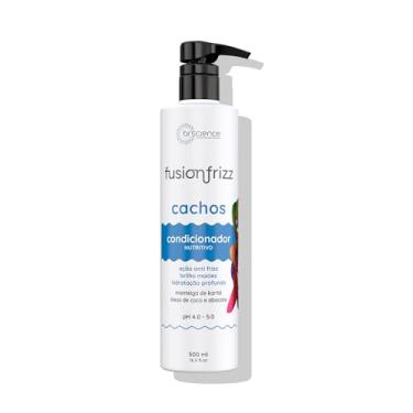 Imagem de Condicionador para Cabelos Cacheados, Ondulados e Crespos Fusionfrizz Brscience 500ml – Nutrição Intensa, Controle do Frizz e Definição Natural dos Fios