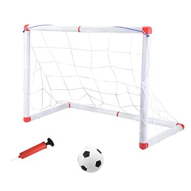 Imagem de Conjunto de Gols Futebol com Rede e Bomba para Esportes em Ambientes Fechados Jardins - Configuração Rápida Armazenamento Fácil Aprendizado Divertido Melhora a Coordenação Habilidades Sociais