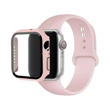 Imagem de Pulseira De Silicone Para Apple Watch Série 8 7 6 5 4 3 SE Com Estojo 