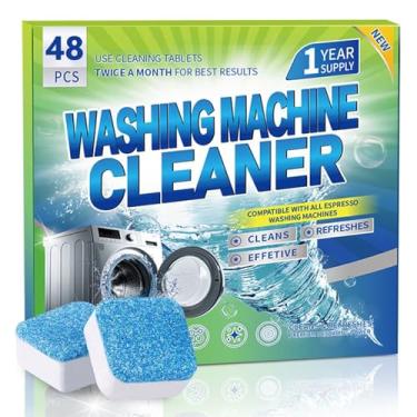 Imagem de Pastilha Limpar Maquina de Lavar Roupa, 48 sterily pastilha de limpeza, para máquinas de lavar roupa de carregamento frontal e superior, limpa o interior do tambor e a vedação do tanque de lavagem.