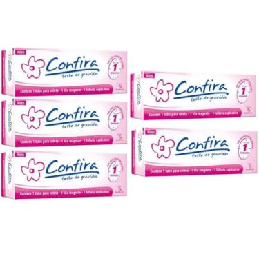 Imagem de Teste De Gravidez Kit com 5 Confira em tira