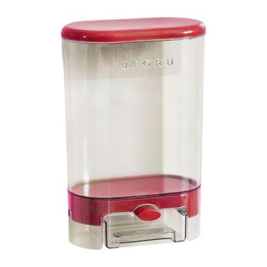 Imagem de ＫＬＫＣＭＳ Recipiente para sabão em pó, barril hermético para cereais e arroz, recipiente para farinha de lavar roupa, Vermelho