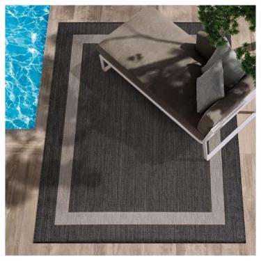 Imagem de SPXMQSS Tapetes para ambientes externos para jardim, tapete externo de fácil limpeza, resistente ao desgaste, antiderrapante, para acampamento, deck, varanda, piquenique, quintal G 140 x 200 cm