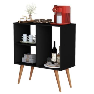 Imagem de Buffet Aparador com Pés Palito Retrô – Cantinho do Café para Sala de Estar ou Jantar(AXIOS PRETO)