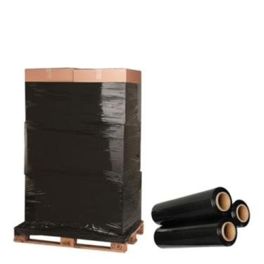 Imagem de Rolo Bobina Filme Stretch 500mm x 25 Mic Preto 3kg Oferta (Preto)