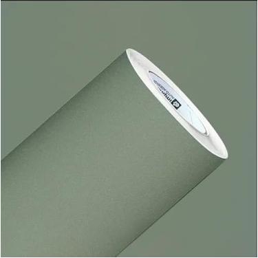 Imagem de Adesivo Vinil Verde Oliva Frosty Jateado Opaco para Envelopamento de Móveis e Papel de Parede (10M X 70CM)