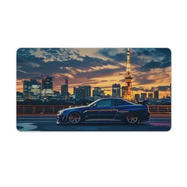 Imagem de FoRes JDM Tapete de mouse grande para jogos JDM Car R34 Tokyo Tower tapete de mesa estático base de borracha antiderrapante acessórios de computador laptop suprimentos bloco de escrita para escritório