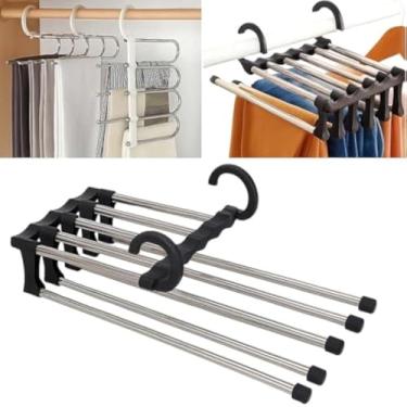 Imagem de Cabide retratil resistente com multiplas divisorias ideal, organizacao pratica, duravel