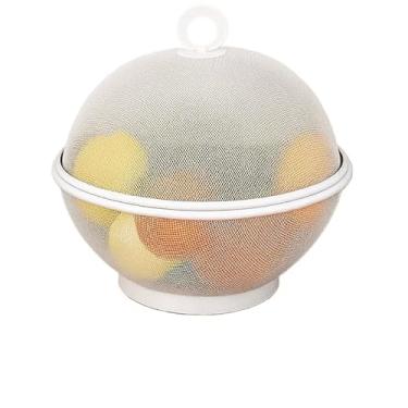 Imagem de Fruteira De Mesa Cesta De Frutas De Mesa Aramada Redonda(BRANCA,2 UNIDADES)