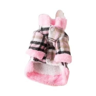 Imagem de Jaqueta Quente De Inverno Para Cães Pequenos Com Gola De Pelo, Colete 