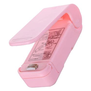 Imagem de Phefop Mini Selador de Saco, Selador de Saco de Chip Portátil de Plástico Branco, Empacotador a Vácuo Portátil Com Design à Prova de Vazamento para Lanche, Armazenamento de Alimentos, (PINK)
