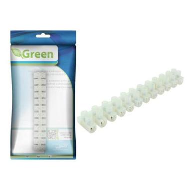 Imagem de 10 Peças - Conector Barra Sindal 12 Posições 10Mm - 10 Amp - Green
